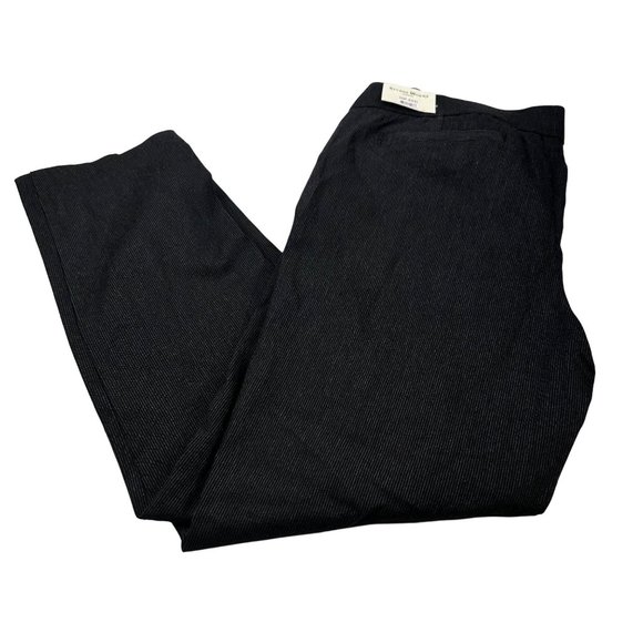 Studio Works Women's Size 16 Petite Briggs Pant Slimming Striped Black Charcoal - Picture 2 of 16